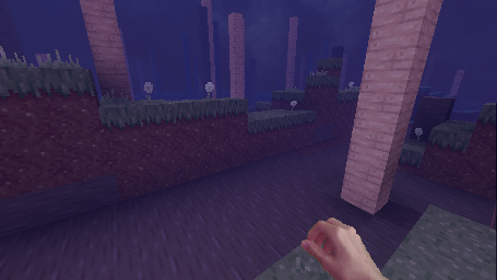 Latest in-game screenshot of the Farlands Cliff biome