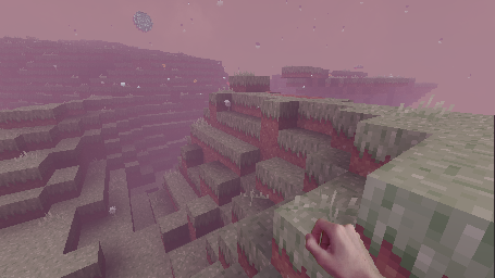 Latest in-game screenshot of the Caether biome